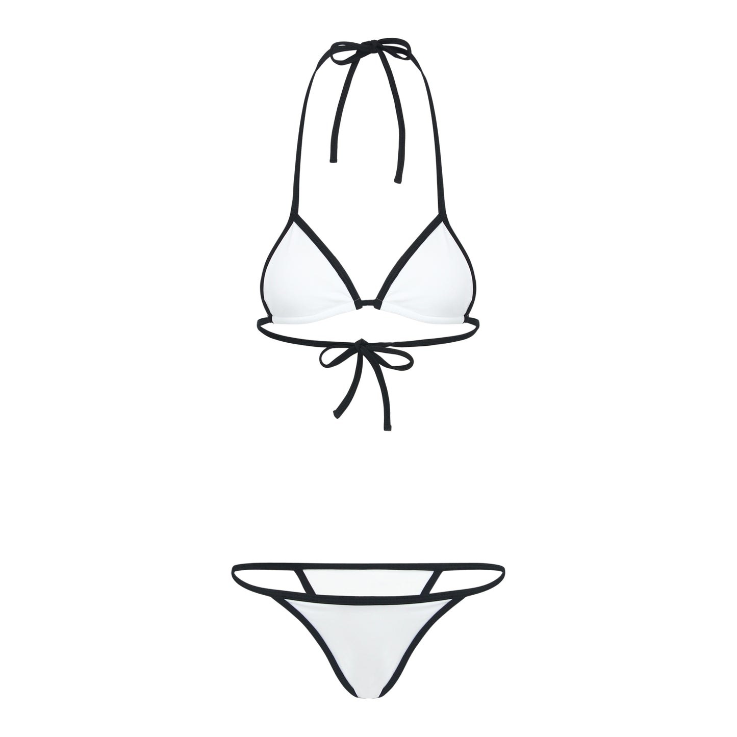 The Vida is a classic bikini set, with a string tie bikini top and cheeky bottoms. Made with sustainable fabric. 